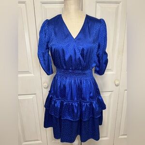 Peach Love California Blue Mini Dress Small